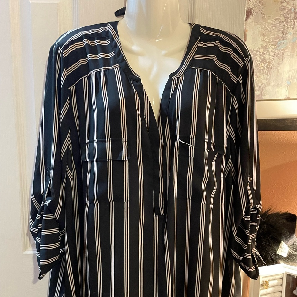 Torrid navy striped Harper size 2
